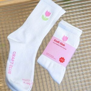 White Tulip Crew Socks one size women”s  craft club